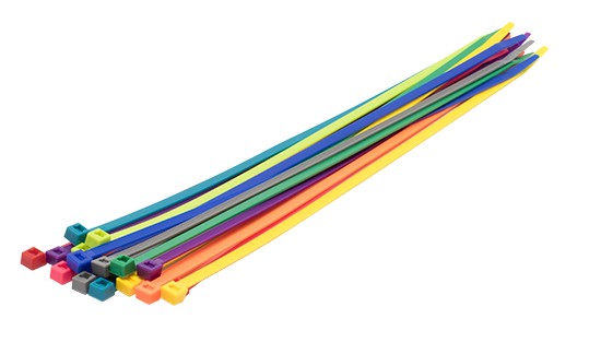 F4P 11" 50LBS Multi-Color Cable Ties 