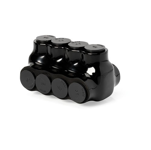 F4P UV Black Insulated Multi-Tap Lug - 250 MCM - 4 Port - Two Way