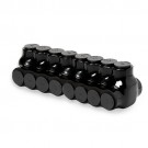 F4P UV Black Insulated Multi-Tap Lug - 2-14 AWG - 8 Port - One Way