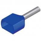 Crimp INSULATED TWIN CORD END FERRULE - BLUE 12MM