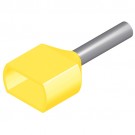 Crimp INSULATED TWIN CORD END FERRULE - YELLOW