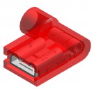 Crimp FULLY INSULATED FLAG TERMINAL - RED