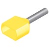 Crimp INSULATED TWIN CORD END FERRULE - YELLOW